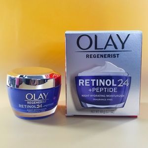 Olay Regenerist Retinol 24 + Peptide Night Hydrating Moisturizer Fragrance Free